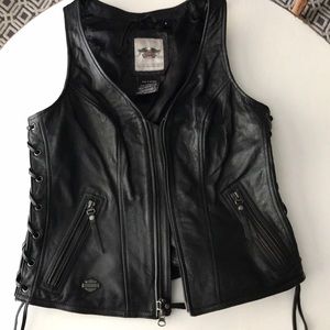 Women’s leather Harley Davidson vest